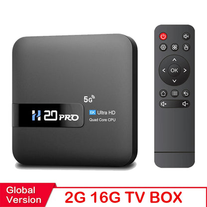 H20PRO Smart Android TV Box Android 10.0 16GB 2.4&5G WIFI 4K Media Player TV Box Android Play Store Very Fast 1080P Set Top Box