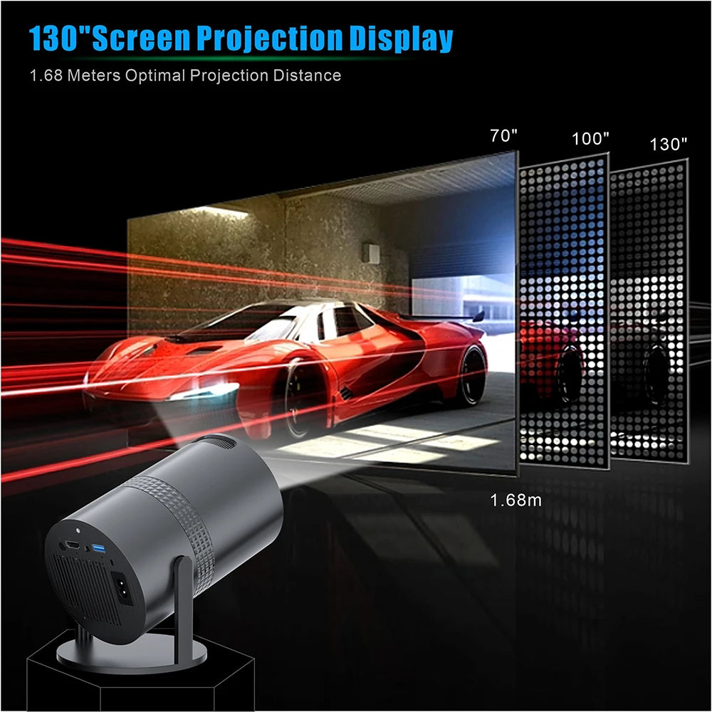 P300 Mini Projector 4K Android11 WiFi 180° Rotatable Smart TV 720P Cinema Portable Outdoor Compatible with SAMSUNG XiaoMi Iphone Proyector for 1080P 8K Movie - Magcubic Projector
